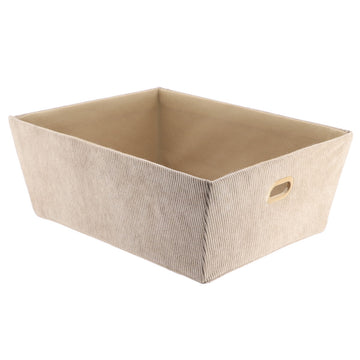 Bársony tárolókosár H32,5xM40xM15 cm - Bézs