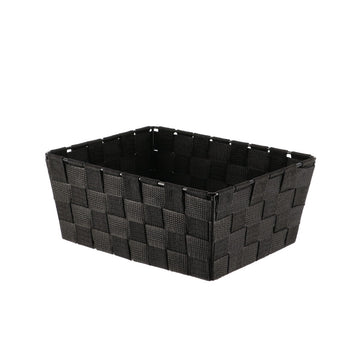 Poliészter tárolókosár 19,5x25x10,5 cm - fekete