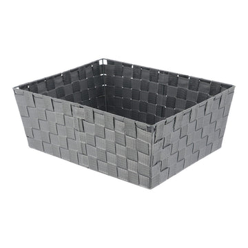 Poliészter tárolókosár 31,5x39x15 cm - szürke