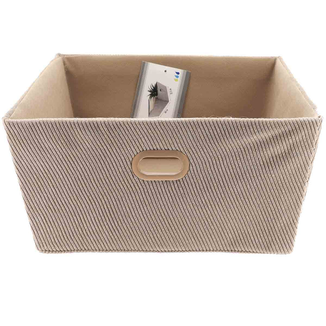 Bársony tárolókosár H32,5xM40xM15 cm - Bézs