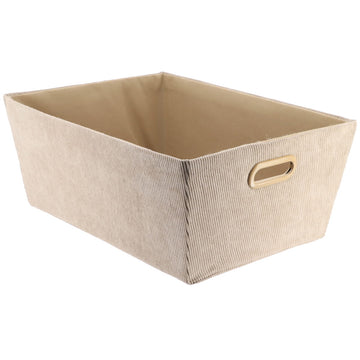 Bársony tárolókosár H32,5xM45xM18 cm - Bézs