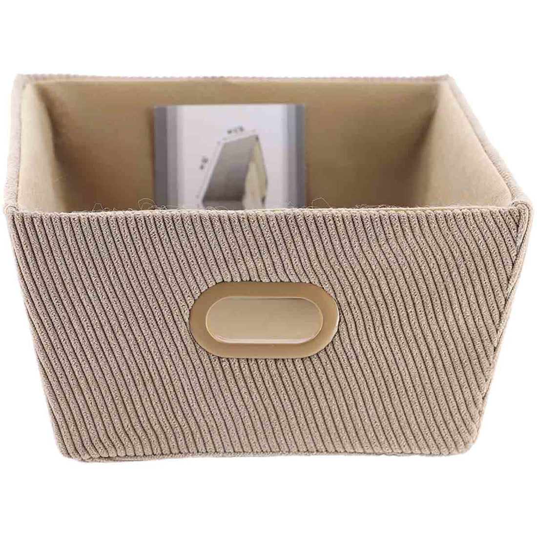 Bársony tárolókosár H32,5xM45xM18 cm - Bézs