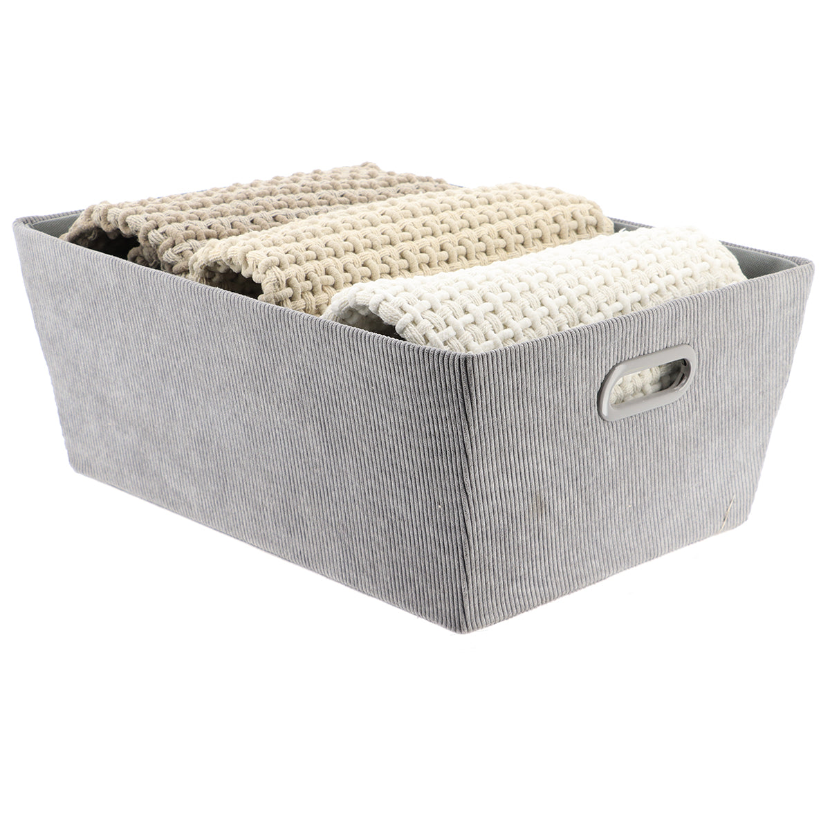 Bársony tárolókosár H32,5xM40xM15 cm - Szürke