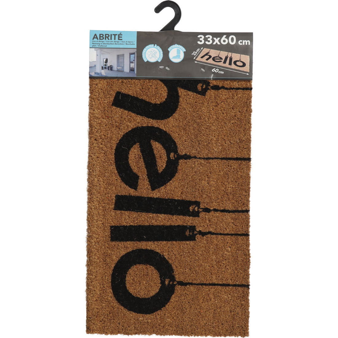 Hello bejárati szőnyeg 33x60cm kókusz/PVC