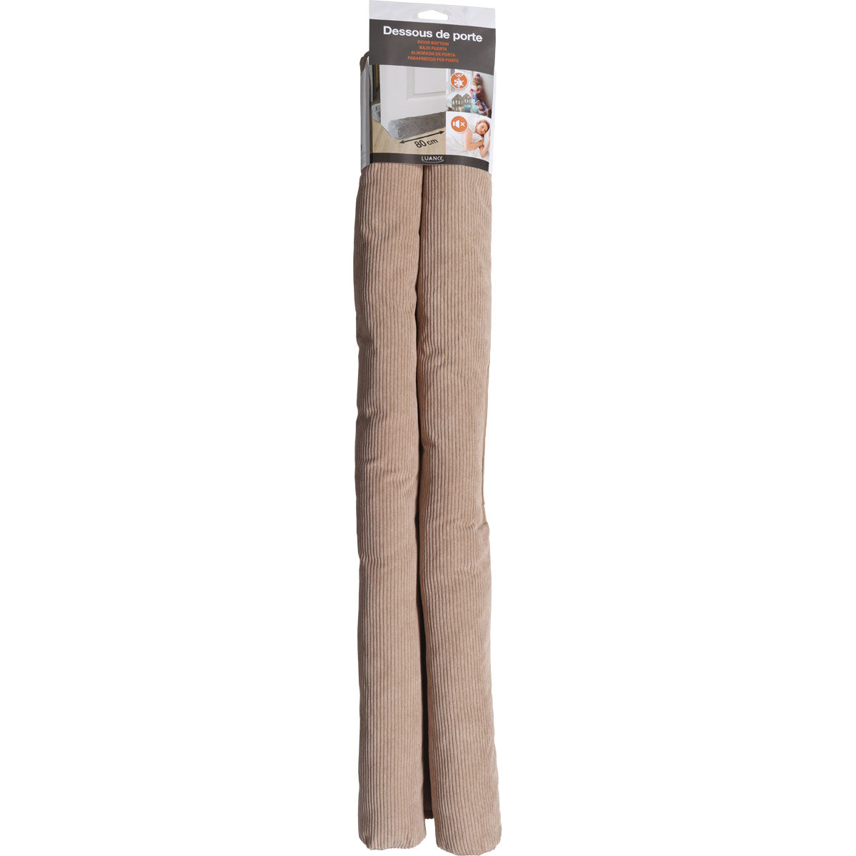 Kétszárnyú ajtószigetelő 80CM bársony - Bézs