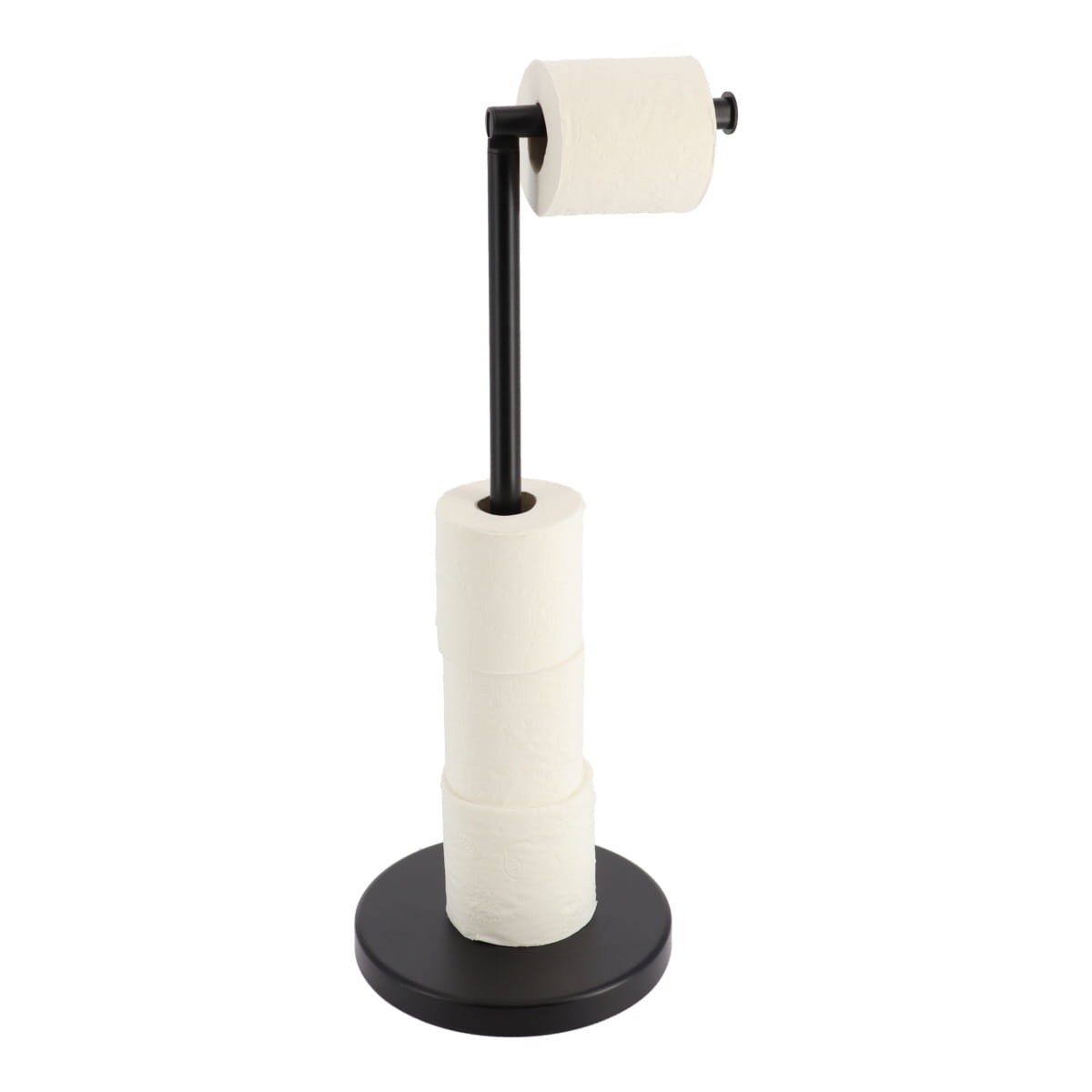 Fém WC-papírtartó és utántöltő - fekete, elegáns stílus