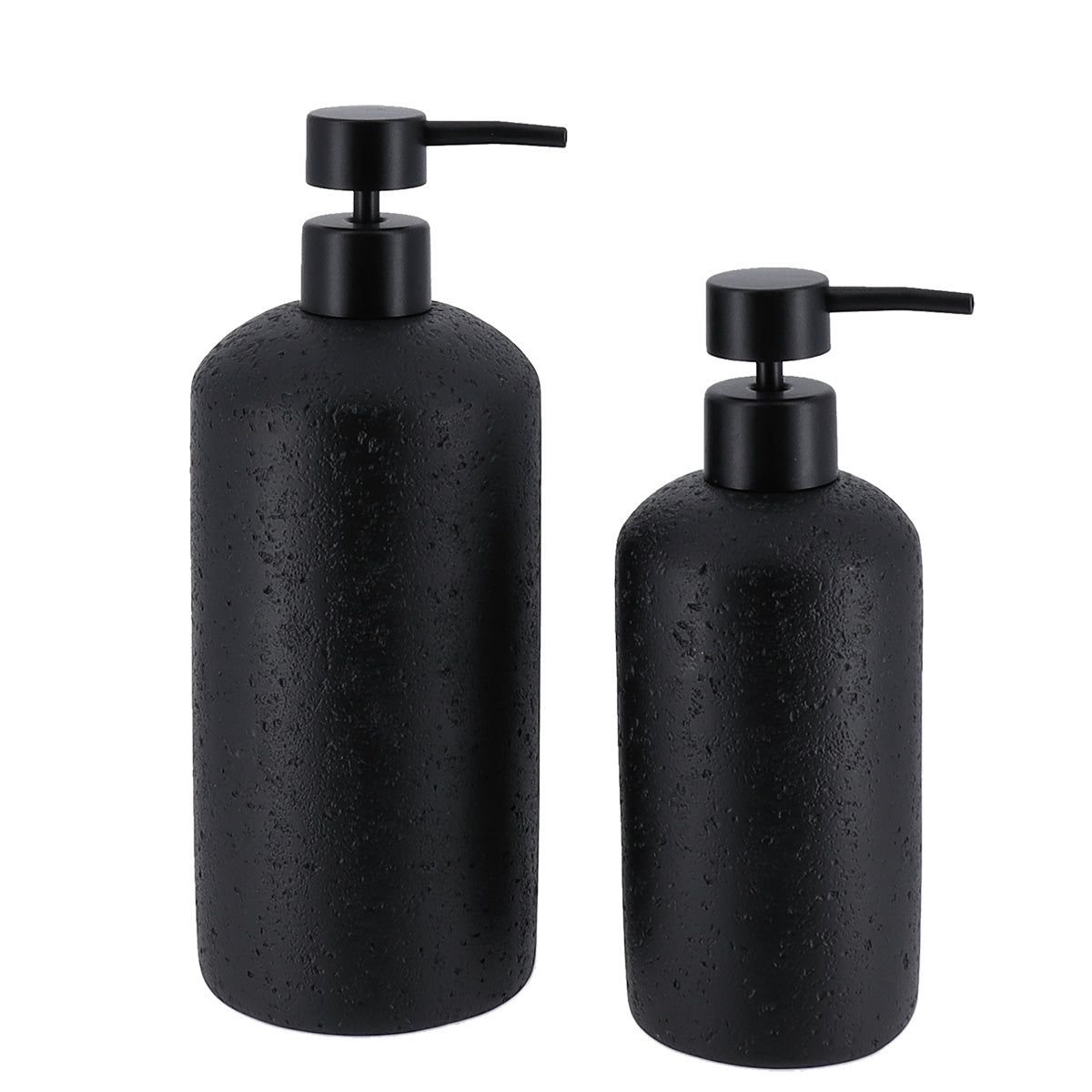 Kőhatású polirezin szappanadagoló 800 ml - Fekete 
