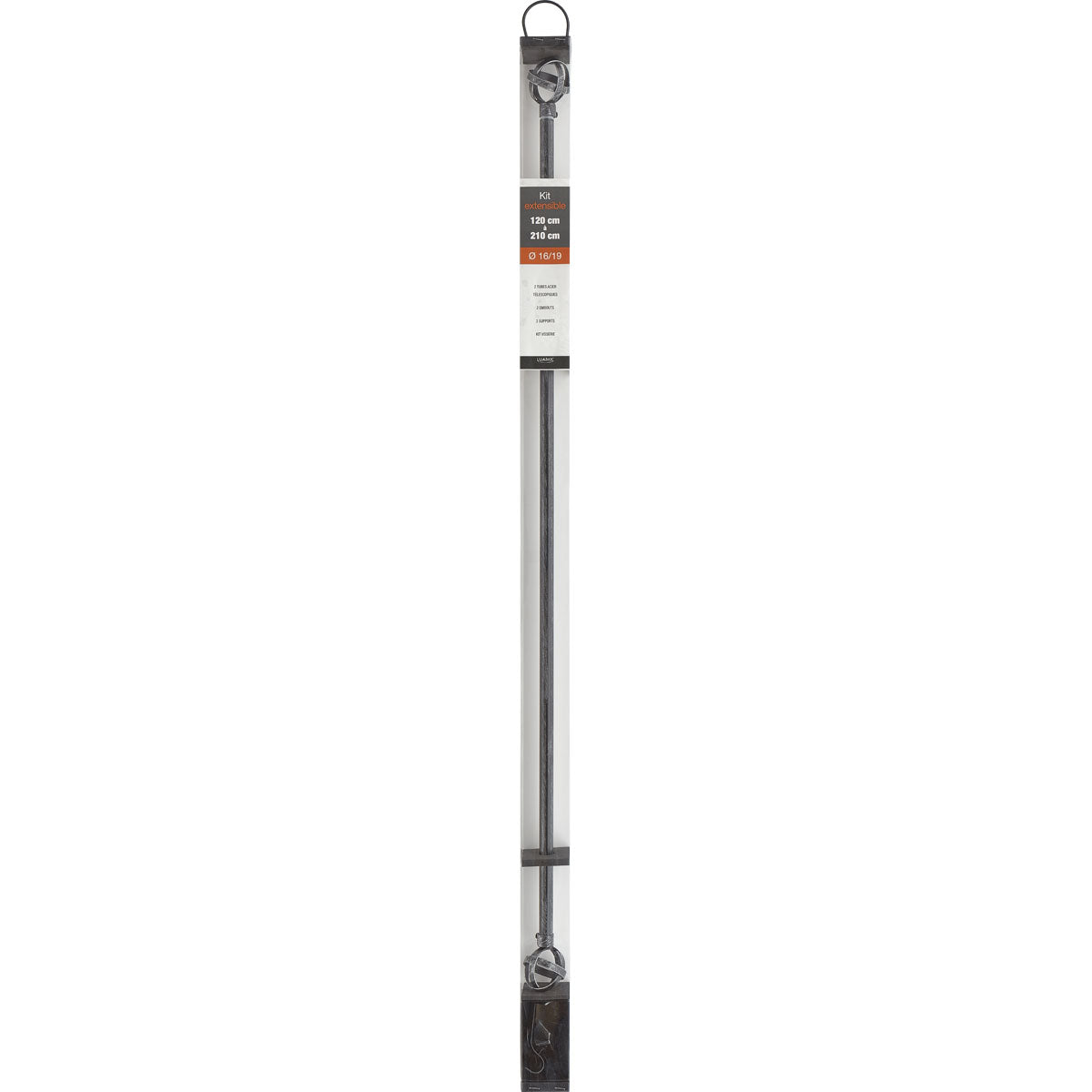 Kihúzható Galéria 120-210 CM Capri - Fekete Ezüst