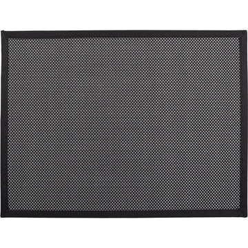 Konyhai szőnyeg, szőtt vinil, fekete/ezüst - 50x80cm